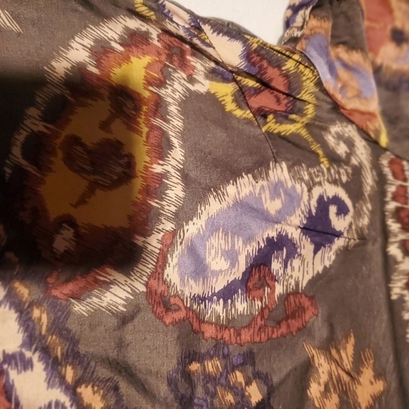 Esqualo Elements Print Long Sleeve Paisley Light Sz. 12 Blouse - Picture 10 of 15